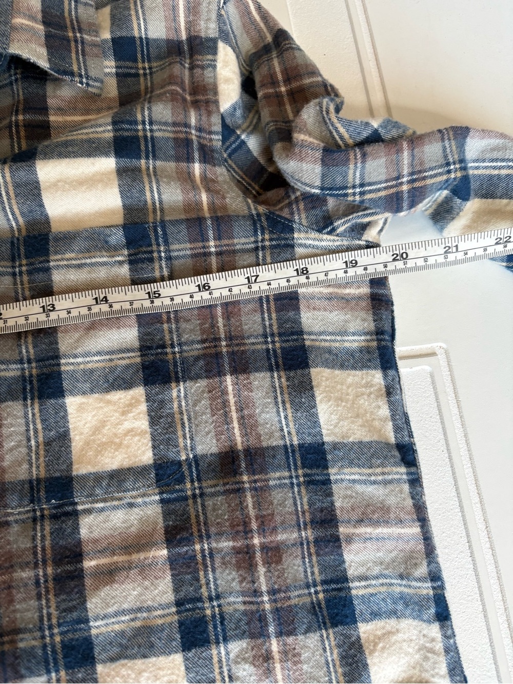 L.L. Bean Women’s Scotch Plaid Flannel Blue/Purple Size Small - Picture 5 of 7
